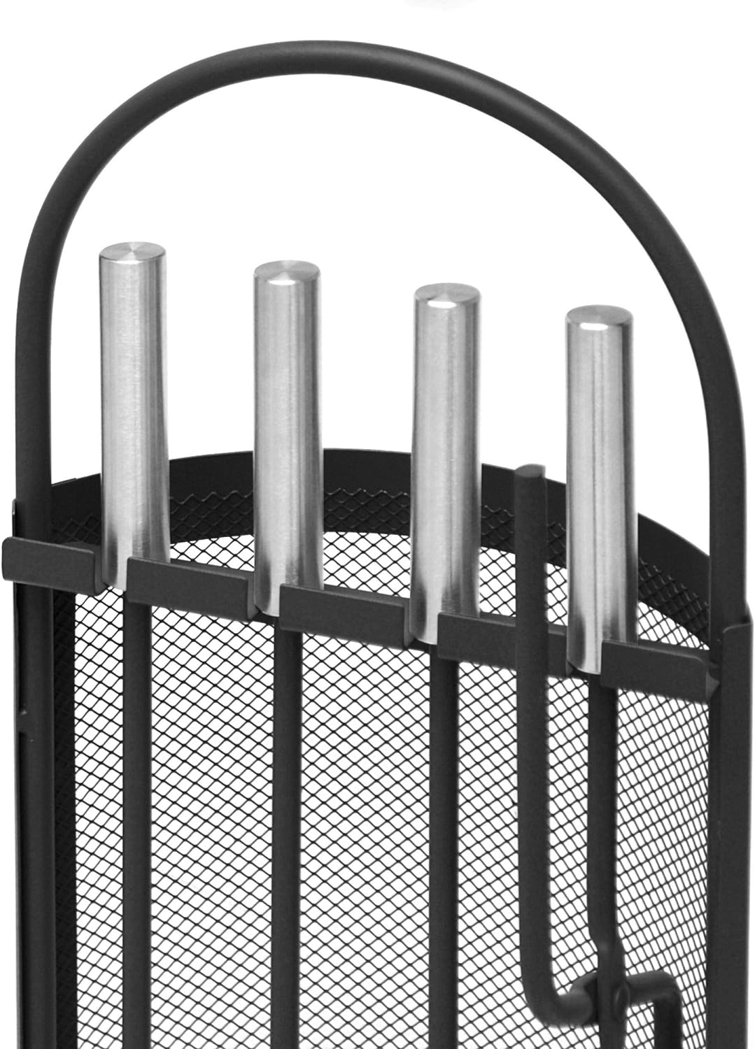 5 Li Lüx Ithal Tel Standlı Şömine-Soba Maşa Takımı Aksesuar Set 047
