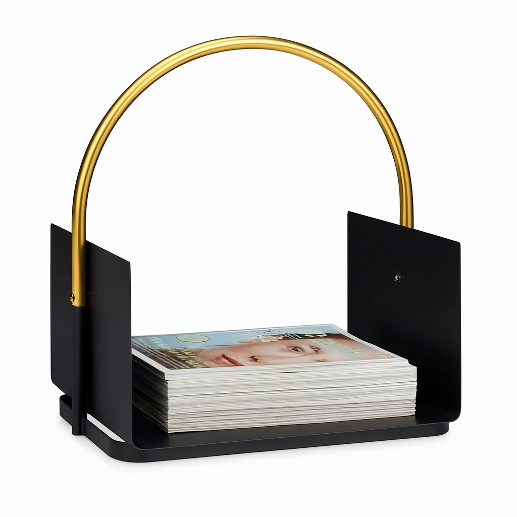  Metal Saplı Gold Premium Odunluk Standı-Firewood Rack Basket