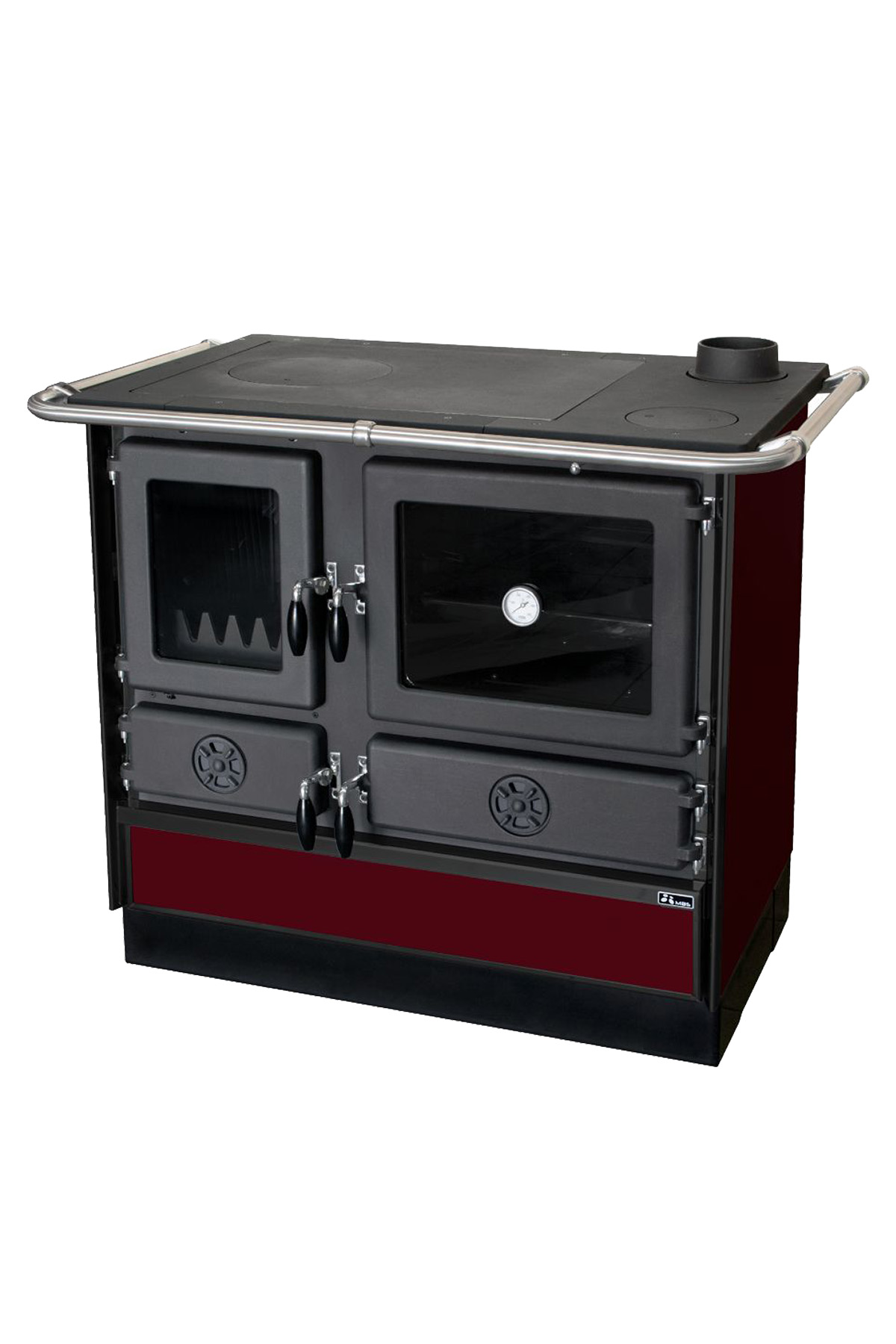 Magnum İthal Kuzine Soba 4D Bordo 9.5 KW Right- Sağ