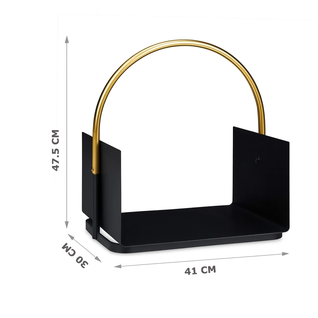  Metal Saplı Gold Premium Odunluk Standı-Firewood Rack Basket