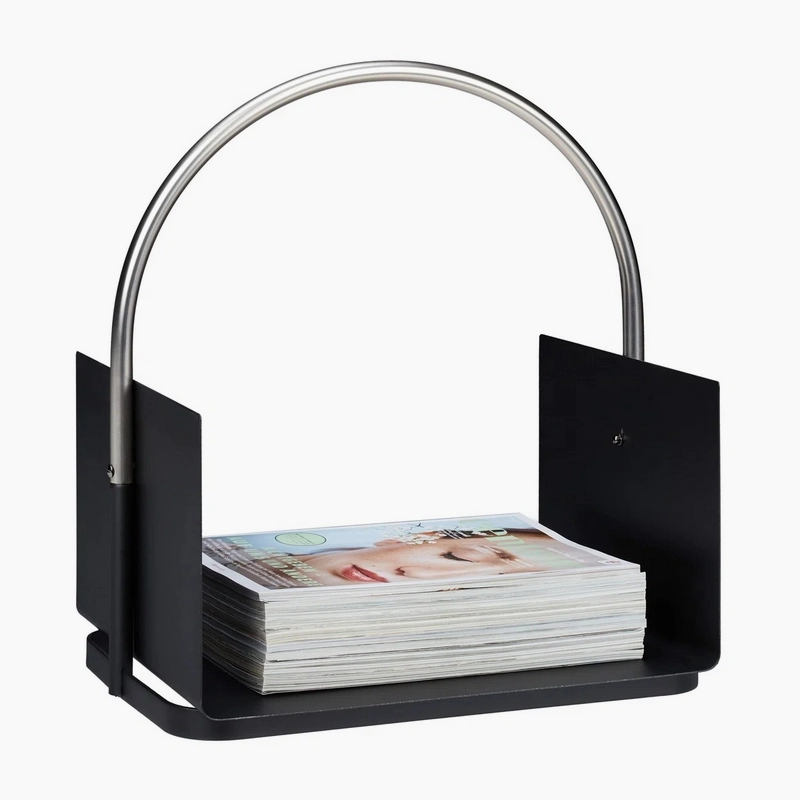  Metal Saplı Gümüş Premium Odunluk Standı-Firewood Rack Basket
