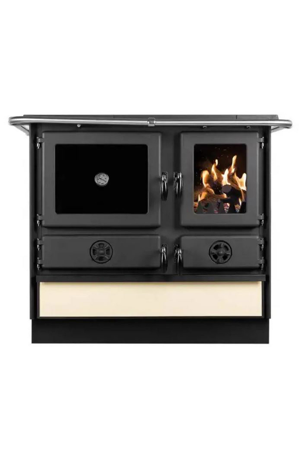 Magnum İthal Kuzine Soba 4D Krem 9.5 KW Left-Sol